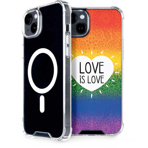 Love Is Love Rainbow iPhone 14 Plus MagSafe Case