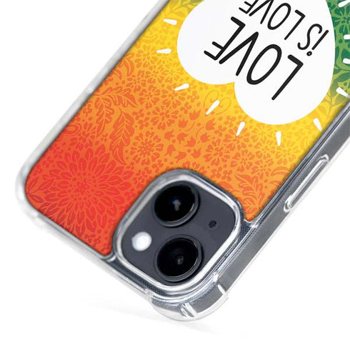 Love Is Love Rainbow iPhone 15 Plus MagSafe Case