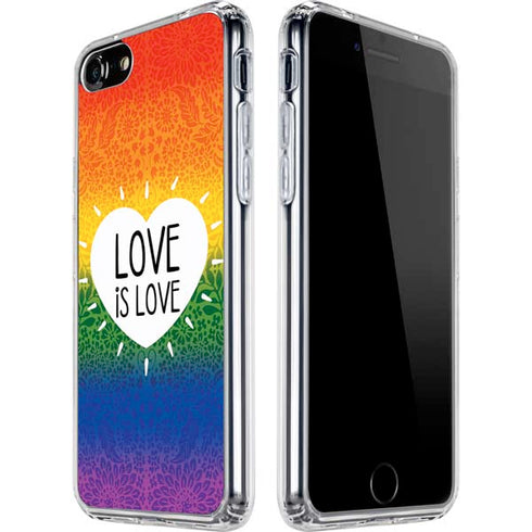 Love Is Love Rainbow iPhone SE (2nd & 3rd Gen) Clear Case