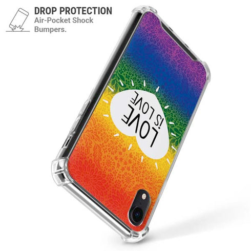 Love Is Love Rainbow iPhone XR Clear Case