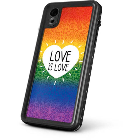 Love Is Love Rainbow iPhone XR Waterproof Case