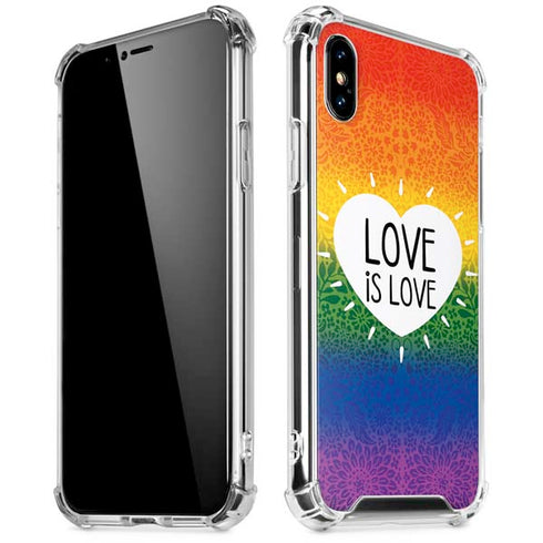 Love Is Love Rainbow iPhone XS Max Clear Case