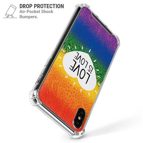 Love Is Love Rainbow iPhone XS Max Clear Case