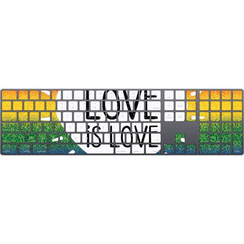 Love Is Love Rainbow Magic Keyboard with Numeric Keypad Skin