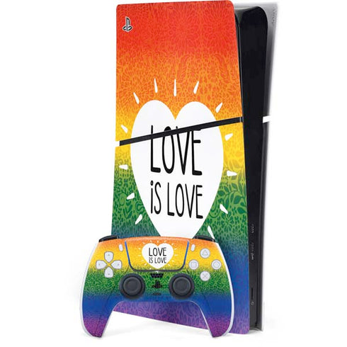 Love Is Love Rainbow PS5 Slim Digital Edition Bundle Skin