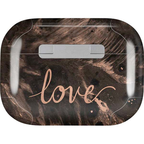 Love Rose Gold Black AirPods Pro 2nd Gen Skin