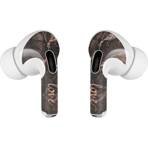 Love Rose Gold Black AirPods Pro 2nd Gen Skin