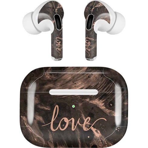 Love Rose Gold Black AirPods Pro 2nd Gen Skin