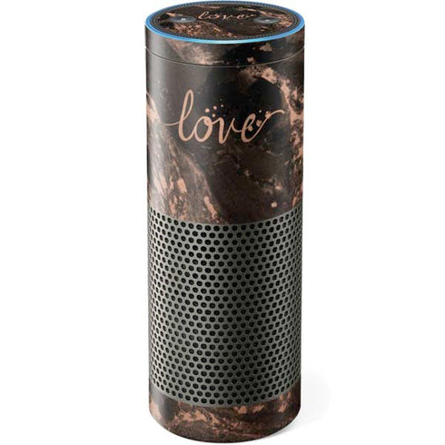 Love Rose Gold Black Amazon Echo Skin