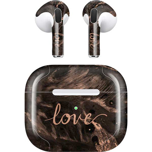 Love Rose Gold Black Apple AirPods (3rd Gen 2021) Skin