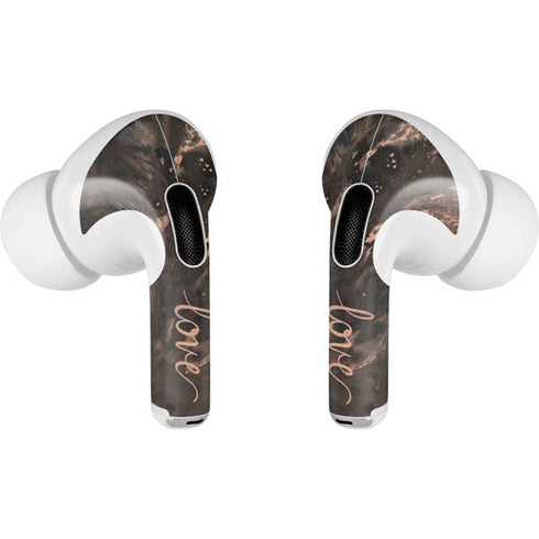 Love Rose Gold Black Apple AirPods Pro Skin