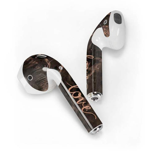 Love Rose Gold Black Apple AirPods Skin