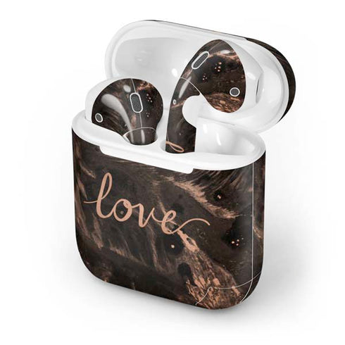 Love Rose Gold Black Apple AirPods Skin