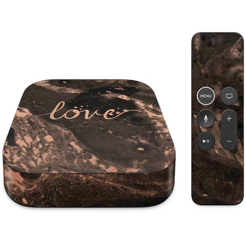 Love Rose Gold Black Apple TV Skin