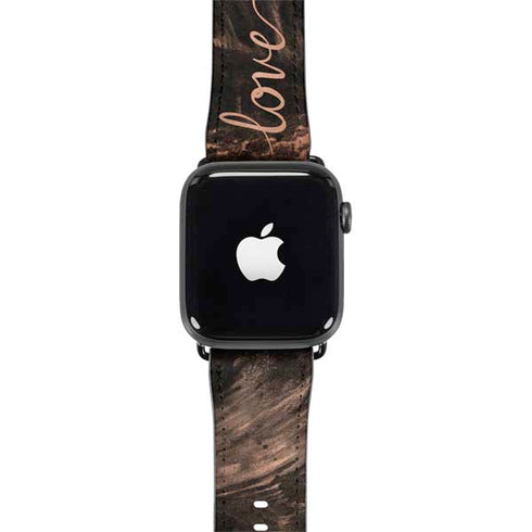 Love Rose Gold Black Apple Watch Band 38-40mm
