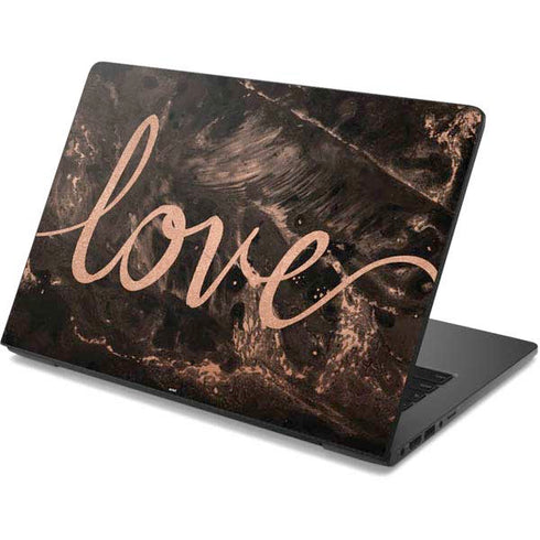 Love Rose Gold Black Dell Chromebook Skin