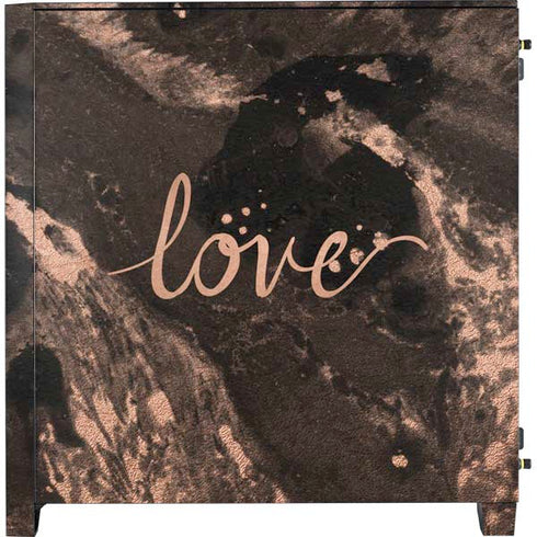 Love Rose Gold Black Corsair 4000D Tempered Glass Mid-Tower ATX Case Skin