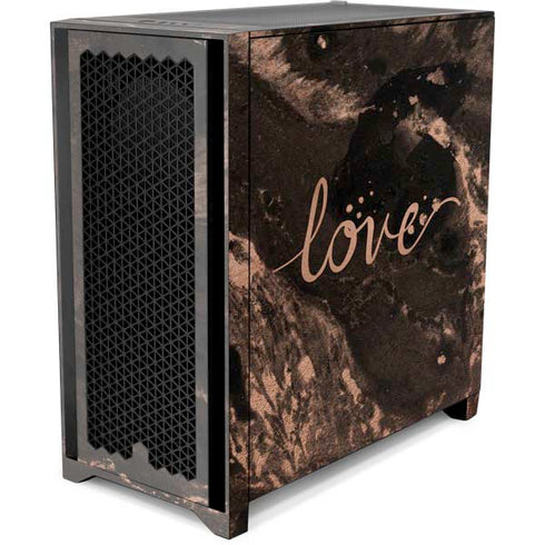 Love Rose Gold Black Corsair 4000D Tempered Glass Mid-Tower ATX Case Skin
