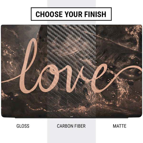 Love Rose Gold Black Dell Vostro Skin