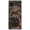 Love Rose Gold Black Galaxy A12 Clear Case