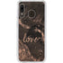 Love Rose Gold Black Galaxy A20 Clear Case
