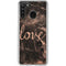 Love Rose Gold Black Galaxy A21 Clear Case