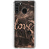 Love Rose Gold Black Galaxy A21 Clear Case