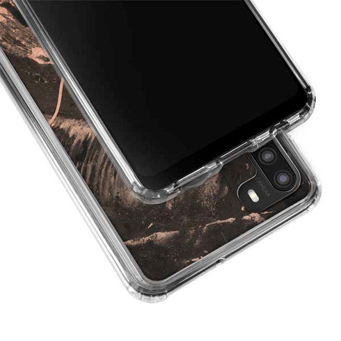 Love Rose Gold Black Galaxy A21 Clear Case