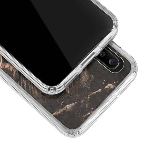 Love Rose Gold Black Galaxy A30 Clear Case