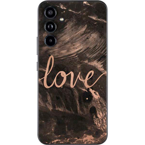 Love Rose Gold Black Galaxy A54 5G Skin