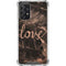 Love Rose Gold Black Galaxy A72 5G Clear Case