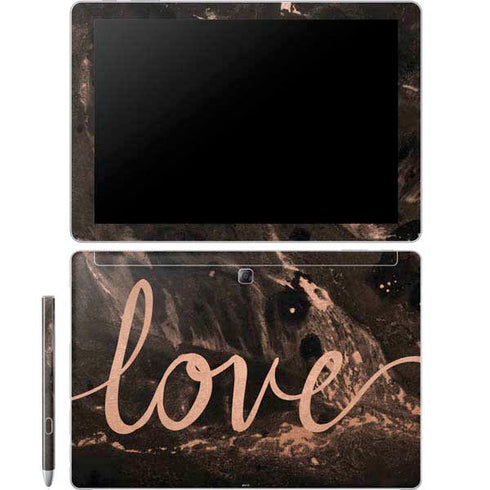 Love Rose Gold Black Galaxy Book 12in Skin