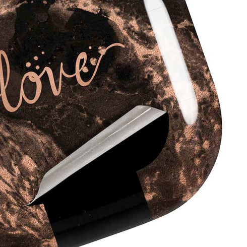 Love Rose Gold Black Galaxy Buds Pro Skin