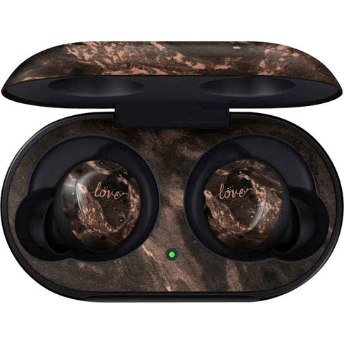 Love Rose Gold Black Galaxy Buds Skin