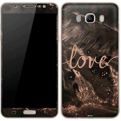 Love Rose Gold Black Galaxy J7 Skin