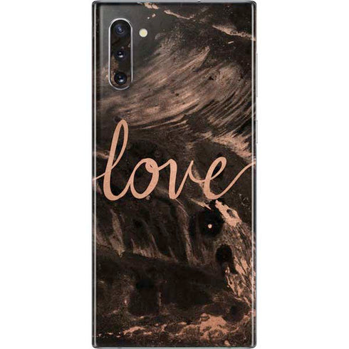 Love Rose Gold Black Galaxy Note 10 Skin