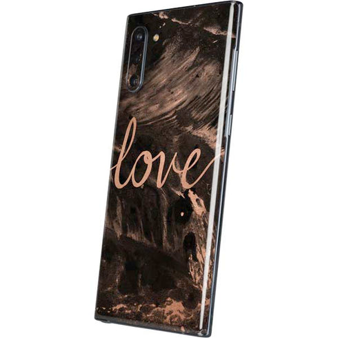 Love Rose Gold Black Galaxy Note 10 Skin