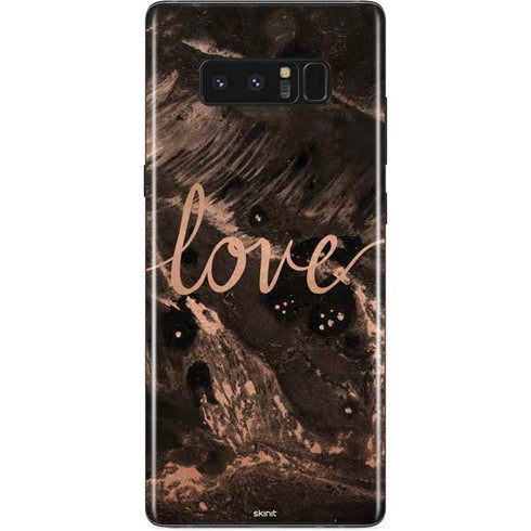 Love Rose Gold Black Galaxy Note 8 Skin