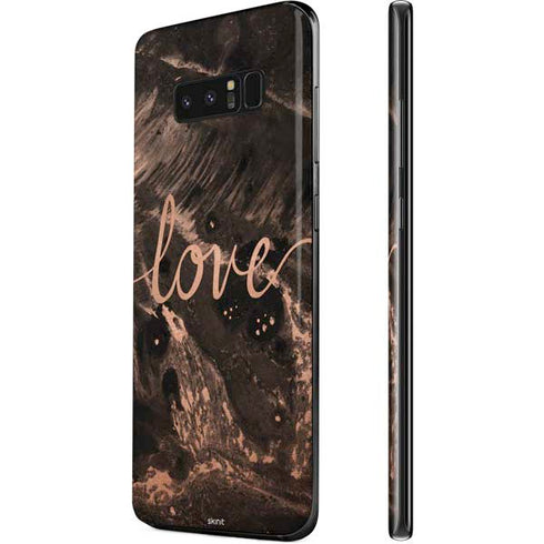 Love Rose Gold Black Galaxy Note 8 Skin