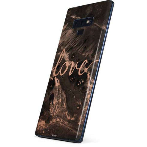Love Rose Gold Black Galaxy Note 9 Skin