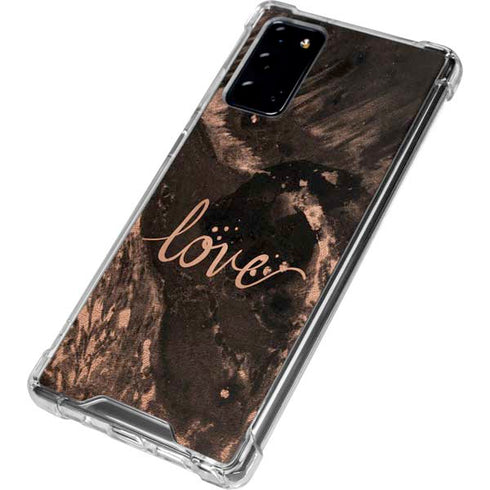 Love Rose Gold Black Galaxy Note20 5G Clear Case