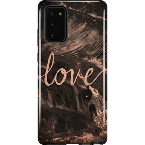 Love Rose Gold Black Galaxy Note20 5G Pro Case
