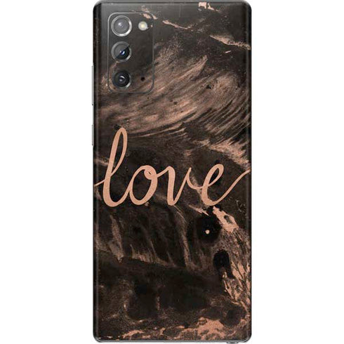 Love Rose Gold Black Galaxy Note20 5G Skin