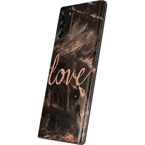 Love Rose Gold Black Galaxy Note20 5G Skin