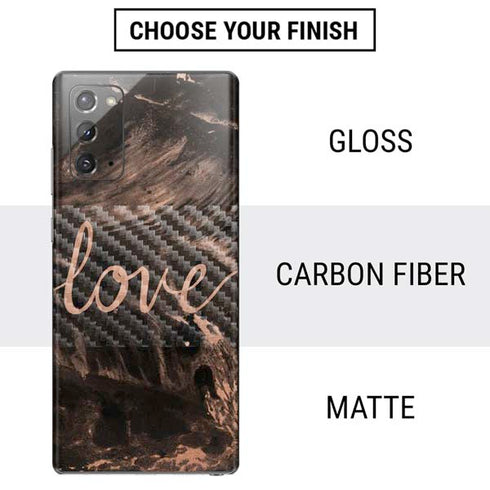 Love Rose Gold Black Galaxy Note20 5G Skin