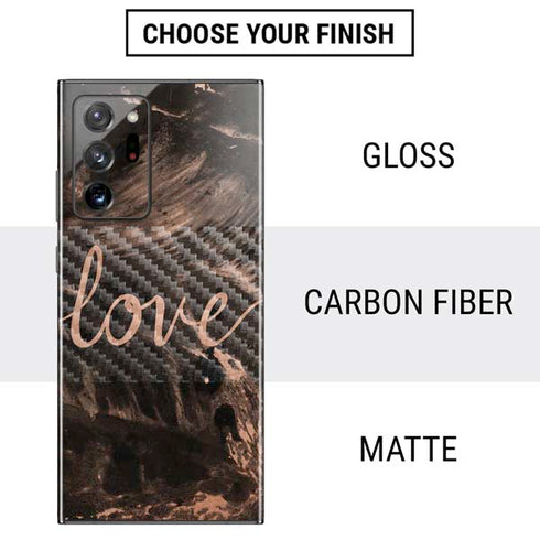 Love Rose Gold Black Galaxy Note20 Ultra 5G Skin