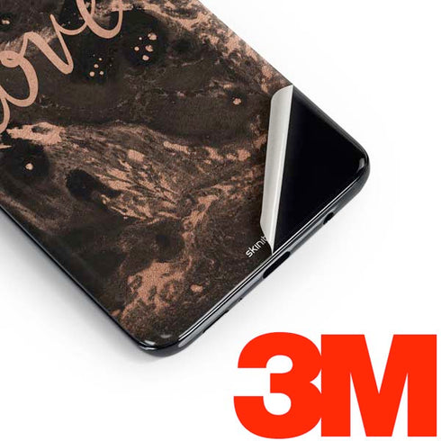 Love Rose Gold Black Galaxy S10e Skin