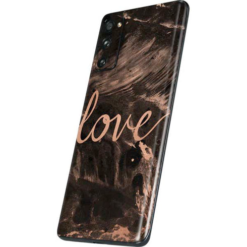 Love Rose Gold Black Galaxy S20 Fan Edition Skin