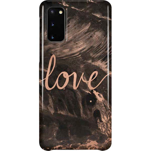 Love Rose Gold Black Galaxy S20 Lite Case