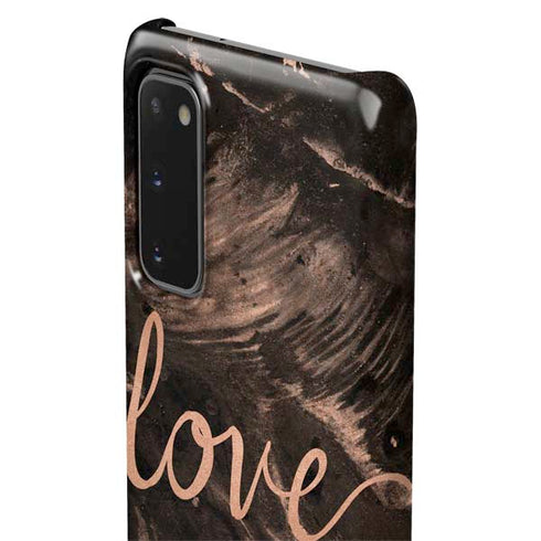 Love Rose Gold Black Galaxy S20 Lite Case